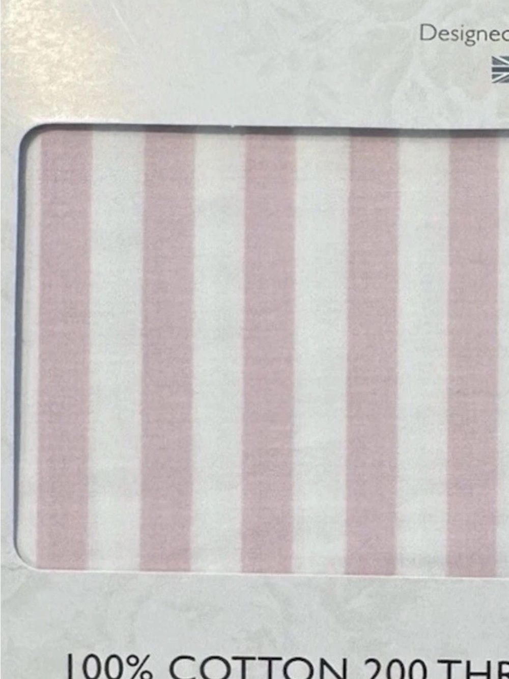Cabbages & Roses ~ Pink Striped Pillowcase Pair ~ 21" x 28"/200TC ~ 100% Cotton - Picture 7 of 7